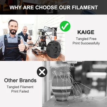 Kaige Pla+ Filament 1.75 mm 1 kg Pr Rulle Tolerance +/-0.02 mm Pla Plus plastmaterialer Lav Krympning For Diiy 3d-Pen Udskrivning