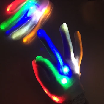 LED Blinker Magic Handsker til Børne Voksen Glød I Mørke lyser Finger Tip Belysning Legetøj til Børn Nyhed Julen Varer