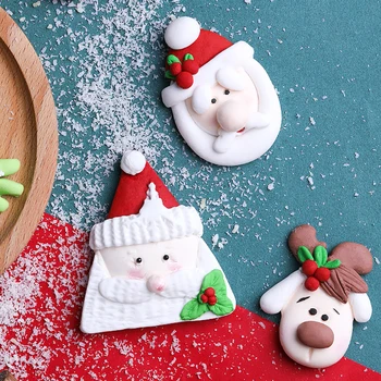 Santa Juletræ Elk Mould Silikone Formen Fondant Kage Udsmykning Af Gumpaste Sugarcraft Chokolade Former Bageforme Værktøjer