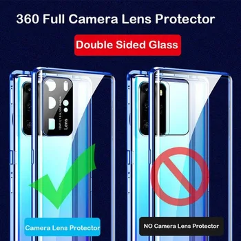 Magnetisk Glas Tilfældet For OPPO Reno 3 4 Pro A9 A5 2020 Metal Kamera Linse Dobbelt Side Hærdet Glas Cover Til OPPO Zloiforex V5 X50