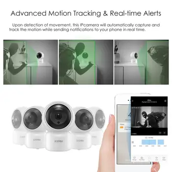 ZOSI 1080P HD Trådløst CCTV Wifi IP Sikkerhed Kamera til IR Night Vision Overvågning Home Detection with Audio Baby Monitor P2P