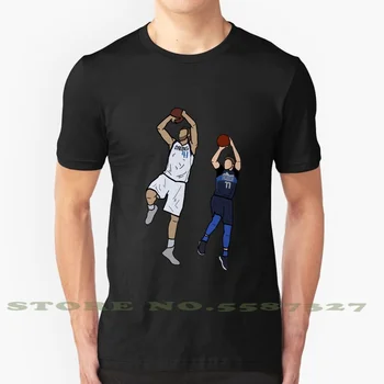 Euro Bro ' S Sort Hvid t-shirt Til Mænd, Kvinder Dirk Nowitzki Luka Doncic Kroatien Tyskland Europæiske Sports Basketball Dallas
