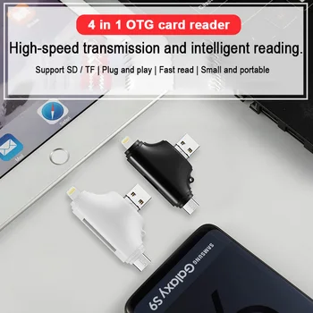 INGELON Kortlæser USB 3.0-Type C til SD Micro SD-TF-Adapter til bærbar computer Tilbehør OTG Smart Hukommelse SD-Kortlæser til iphone