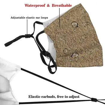 Fodspor I Sandet Anti Støv Ansigtsmaske Vaskbart Filter ReusableFootprint Strandsand Brune Vand Ocean Beige