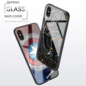 For Huawei Y6P 2020 Marvel Telefon Tilfældet For drenge Avengers Captain America Ironman, Spiderman Glas Cover