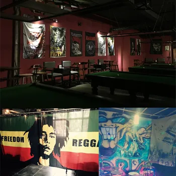Retro Band LOGO Flag, Banner Hip hop\Jazz\Reggae\Sten\Heavy metal Musik Plakat Gobelin Wall Sticker Bar KTV Studio Indretning Klud