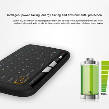 H18 Bærbare Mini Touchpad Keyboard Trådløse Luft Musen til Smart TV PC Phone