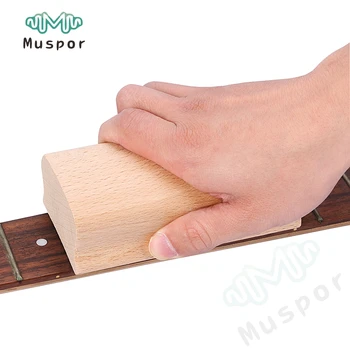 Radius-Slibning Blokke For Guitar, Bas Ærgre Sig Nivellering Fingerboard Violinbygger Værktøj + 2 Sandpapir Guitar En Del Tilbehør