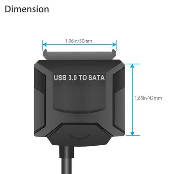 Høj Speepd 5 gbps USB 3.0 og SATA 3 2 1 Kabel-2.5 3.5 Tommer Harddisk Adapter HDD med en SSD Converter for Windows, Mac, Linux