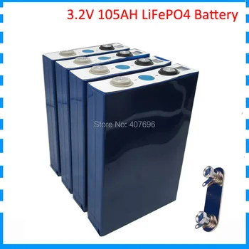 4stk lifepo4 3.2 v 105AH Celle høj afladningsstrøm 100ah 3.2 v lifepo4 batteri celle for electrice cykel Solar Energy Storage diy