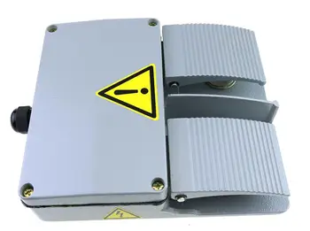 Fodkontakten aluminium shell grå dobbelt pedal switch værktøjsmaskiner tilbehør skifte