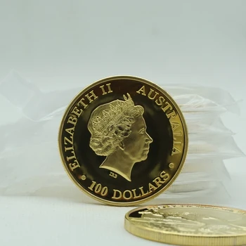 5pcs/masse Kangaroo Australien mønter Elizabeth II CollectionCommemorative forgyldt Mønter For firmagaver Kreativ Gave