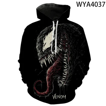 Forår Og Efterår Venom Hoodie Mænd, Kvinder, Børn er 3d Printet Sweatshirt Teen Fashion Afslappet med Lange Ærmer Cool Street Pels