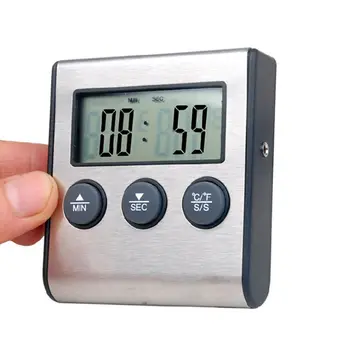 Nye Digitale Køkken Termometer LCD-Display Lang Probe Alarm for Grill Ovn Mad