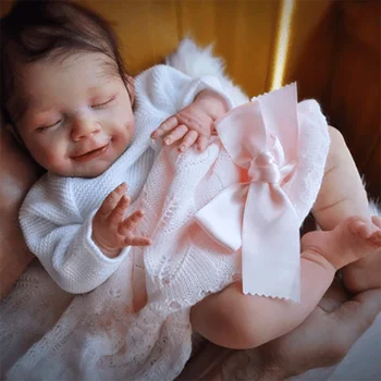 20Inch Håndlavet Reborn Baby Doll Sove Håndlavet Vinyl Umalet Ufærdige Dukke Dele grine DIY Blank Dukke Kit Fødselsdag Gave