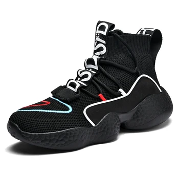 Efterår og vinter par flyvende vævet sneakers åndbar, komfortabel og moderne hot-salg slid-resistente walking sko