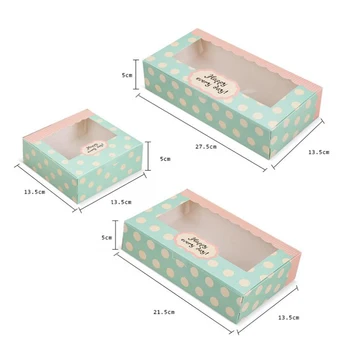 10stk Papir gaveæske Med Vindue Bryllup Kraftpapir Cake Box Emballage til Fødevarer Boks Til Slik Cookie Cupcake julefrokost Levering