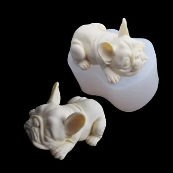3D Søde Dejlige Hunde Mousse Kage form Bulldog Is Silikone Bage Gumpaste Værktøjer Dessert Forme Til Kage Dekoration K699