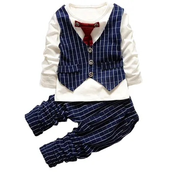 BibiCola Baby Drenge kostumer, der er Børn af Foråret Tøj Sæt, Børn, Slips, Vest, T-shirt + Bukser, der Passer Infant/Toddler Sport, Tøj