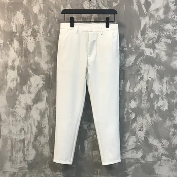 Mænds sommeren nye ni-punkt bukser casual fashion koreanske Slim straight åndbar passer til bukser, casual bukser mænds mærke bukser
