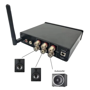 Lusya QCC3003 Bluetooth-5.0 TPA3116 Subwoofer-Forstærker, Bluetooth-HiFi-2.1-Kanals Digital Audio Forstærkere 50W*2+100W H2-005