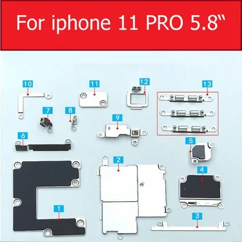 Komplet Sæt indre Små PCB Metal jern-Tilbehør Dele Til iphone 11 Pro Max antal Små holderen Skjold Plade Kit Phone Dele