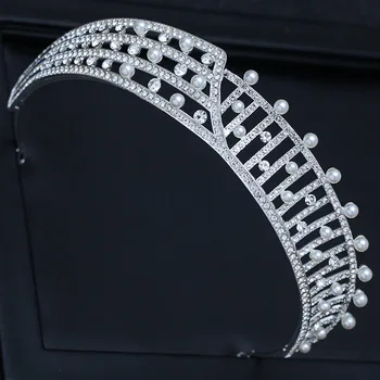 CC bryllup smykker, diademer og kroner hairbands pearl hule engagement hår tilbehør til brude særlige rhinestones diy XY279