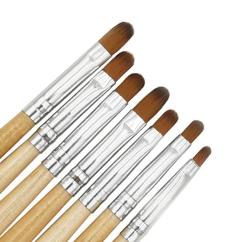 7pcs Nail Art Pensel Liner, der er spredt rundt Akryl Builder Maleri Tegning Udskæring Pen UV Gel Manicure Værktøj