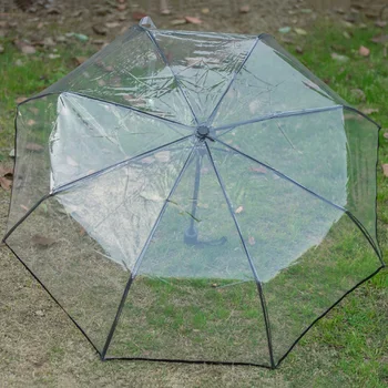 Gennemsigtig Paraply Automatisk Paraply Regn Kvinder Mænd Solen Regn Auto Paraply Kompakte Folding Vindtæt Stil Klar paraply,Tra