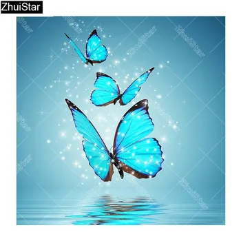 Dyr, Håndarbejde 5D Diy Fuld Pladsen Diamant Maleri Cross Stitch Butterfly Diamant Broderi Mosaik Billeder XY1