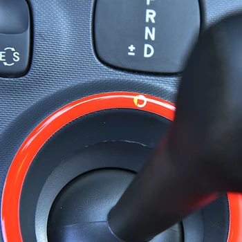 Bil 3D-Klistermærke Gear Shift Panel Dekoration Ring Til Mercedes Smart 453 fortwo forfour Bil Styling Ændring Tilbehør