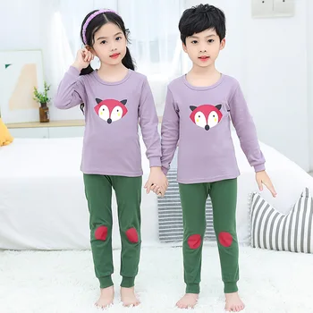 Vinteren Baby Piger Pyjamas Sæt Store Drenge Pige Tegneserie Tøj, Nattøj Børn med Lang ærmet T-shirt+bukser Pijamas Passer til 3-14T Homewear