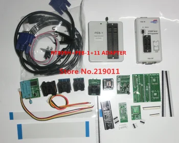 Gratis Forsendelse RT809F Programmør Alle Adaptere SOP8 IC Klip Bundkort LCD-Læser + PEB-1 udvidelseskort