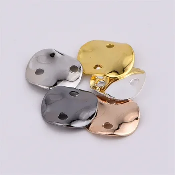 50stk 8mm Guld/Sølv Farve Kobber Buede Runde Stik Charme Vedhæng til DIY Håndlavet Mode Smykker engros