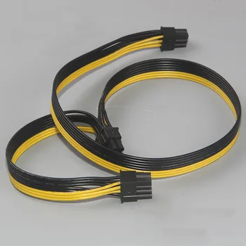 Modul 6Pin til Dobbelt PCI-E PCIe 8Pin + 8Pin ( 6+2Pin ) Magt Ribbon Cable Ledning 50cm for Thermaltake Tt 650 W0163 PSU Strømforsyning
