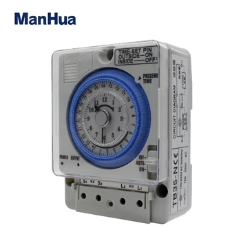 ManHua TB35N 100-240V 15A Din-Skinne-Vandvarmer Programmerbar Timer switch Controller Mekanisk Timer Switch