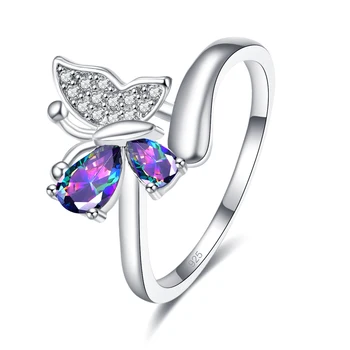 Jrose Bue Ring for Kvinder Trendy størrelse 6 7 8 9 Farvede Sten Mode Smykker Engagement Ring Kvinder Gave