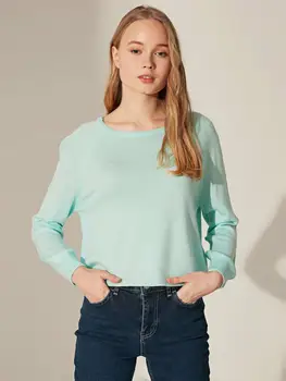 Strik Kvinder Sweater 2021 Model Bomuld Pullover Kvinder Efterår Og Vinter Varmt, Blødt O-Hals Lange Ærmer