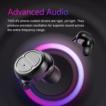 SANLEPUS TWS 5.0 Trådløse Hovedtelefoner Bluetooth Hovedtelefoner Sport Earbuds Stereo Headset, Håndfri Auriculares For Telefoner, Xiaomi
