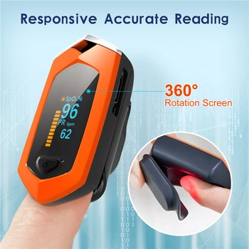 Mini Finger Pulse Oximeter Genopladelige Blod Ilt pulsmåler OLED Oximetro De Dedo SpO2 Pulsioximetro