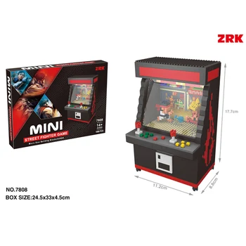 ZRK classic-Mini-byggeklodser Tegnefilm Fighter Spil Model Klip Dukke Mursten for Børn Gift Spil Værelse Arcade Fighter VS loz Balody