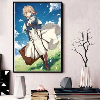 Plakater Og Prints Violet Evergarden Hot Anime Lærred Maleri På Væggen Billeder Til Stuen Kunst Dekorative Hjem Indretning Cuadros