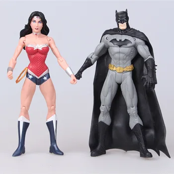 DC Helte Justice League Action Figurer, Legetøj Super Mand Batman Flash, Wonder Woman Green Lantern Aquaman Cyborg PVC Figur