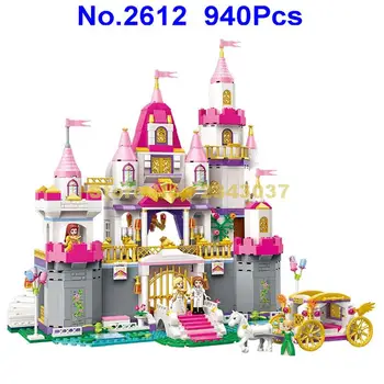 940pcs piger prinsesse leah angel slot fest 4 oplyse building block-Toy