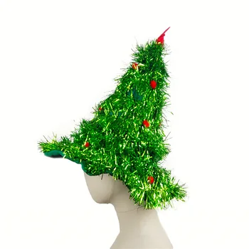 Glimmer juletræ Hat På 1pc Hovedbøjle julemanden Xmas Party Santa Fancy Kjole Kostume Hat juledekorationer Hovedbeklædning