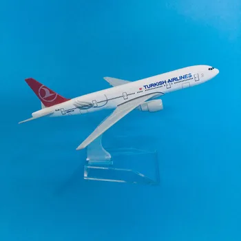 16cm fly modelfly model Turkish Airlines Boeing 777 fly model trykstøbt metal fly model 1:400 Fly toy gave