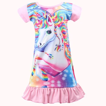 Unicorn Dress For Piger Kjole uden Ærmer Elegante Børns Sommer Kjoler Ydeevne Cosplay Børn Kjoler For Piger Vestidos