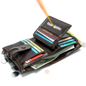 WESTAL mænds tegnebog design, Luksus pung for mænd navn gravering mænds pung kreditkort indehaveren vintage wallet-penge taske for mænd