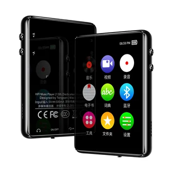 Fuld Touch-Skærm, Bluetooth MP3 Afspiller 8 GB 16 GB Musik Afspiller Med FM-Radio, Video-Afspiller, E-bog, MP3-Afspiller Med Højttaler