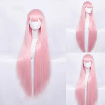100cm Animationsfilm Darling i Franxx NUL-TO-KODE : 002 Paryk Lang Pink Party Hair varmeandig Syntetisk Hår Cosplay Kostume Paryk